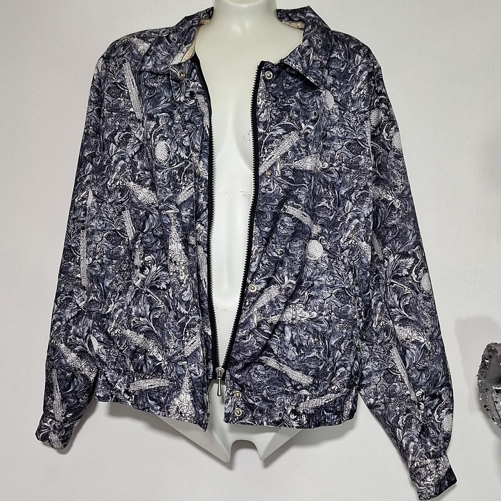 Vintage Fila Golf Jacket Shirt Jacket Blue And White
